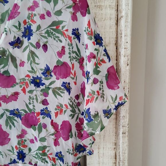 Vix Paula Hermanny Clover Agatha Gathered Drawstring Woven Coverup in Floral - Picture 10 of 13